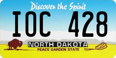 ND license plate IOC428
