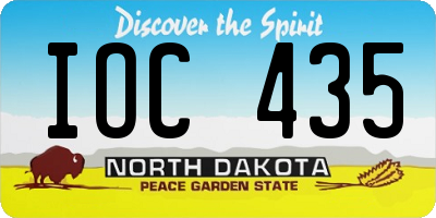 ND license plate IOC435