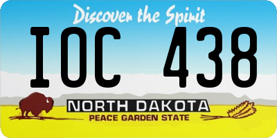 ND license plate IOC438