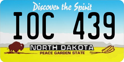 ND license plate IOC439