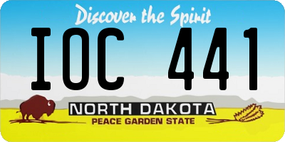 ND license plate IOC441