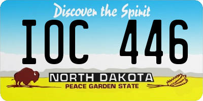 ND license plate IOC446