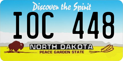 ND license plate IOC448