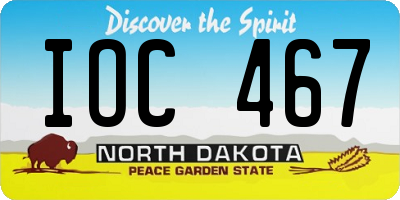 ND license plate IOC467