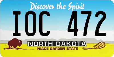 ND license plate IOC472