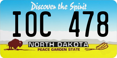 ND license plate IOC478