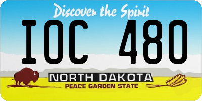 ND license plate IOC480