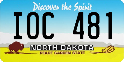 ND license plate IOC481