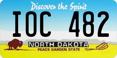 ND license plate IOC482