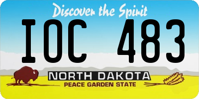 ND license plate IOC483