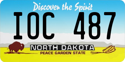 ND license plate IOC487
