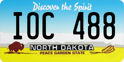 ND license plate IOC488
