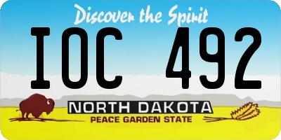 ND license plate IOC492