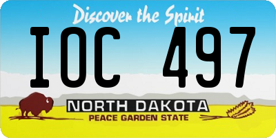 ND license plate IOC497