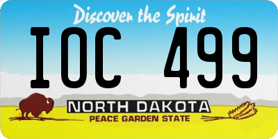 ND license plate IOC499