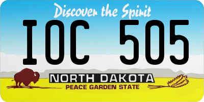 ND license plate IOC505