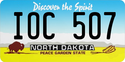 ND license plate IOC507