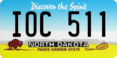 ND license plate IOC511