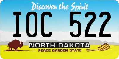 ND license plate IOC522