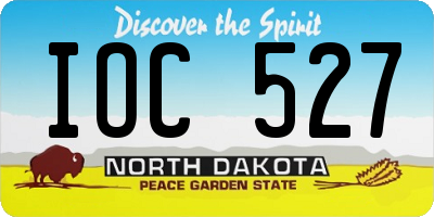 ND license plate IOC527