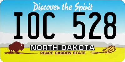 ND license plate IOC528