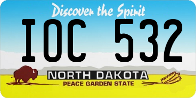 ND license plate IOC532