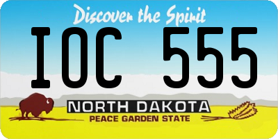ND license plate IOC555