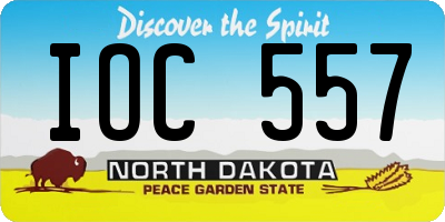 ND license plate IOC557