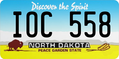 ND license plate IOC558