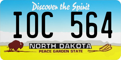 ND license plate IOC564