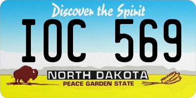 ND license plate IOC569