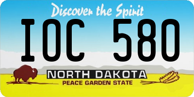 ND license plate IOC580