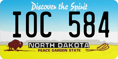 ND license plate IOC584