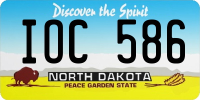 ND license plate IOC586