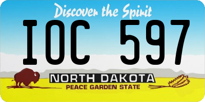 ND license plate IOC597