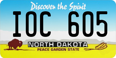 ND license plate IOC605
