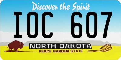 ND license plate IOC607