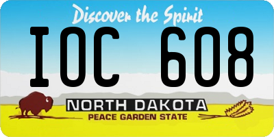 ND license plate IOC608