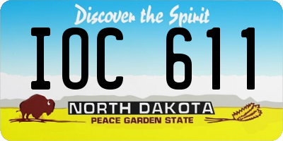 ND license plate IOC611