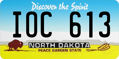ND license plate IOC613