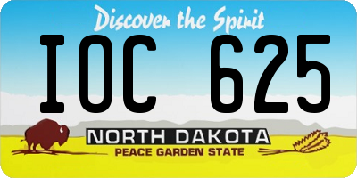ND license plate IOC625
