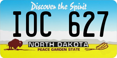 ND license plate IOC627