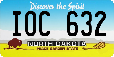 ND license plate IOC632