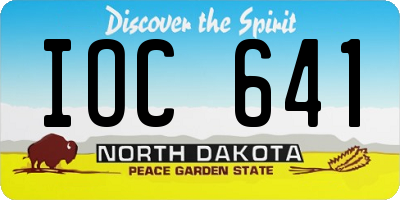 ND license plate IOC641