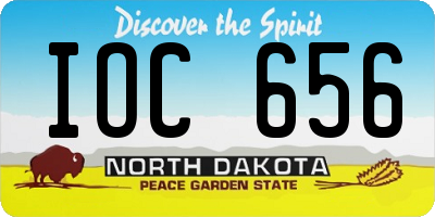 ND license plate IOC656