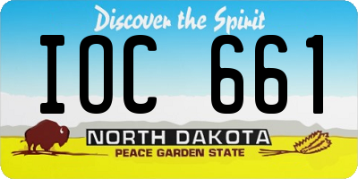 ND license plate IOC661