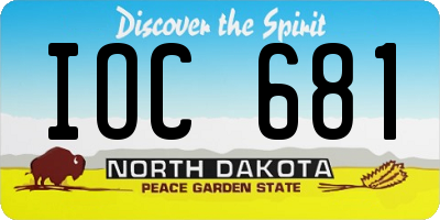 ND license plate IOC681