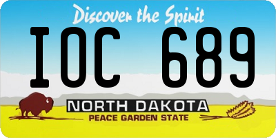 ND license plate IOC689