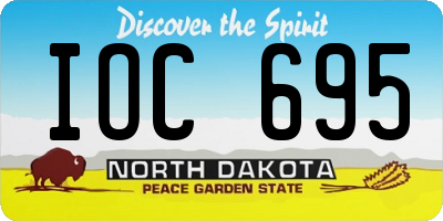 ND license plate IOC695