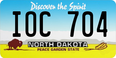 ND license plate IOC704